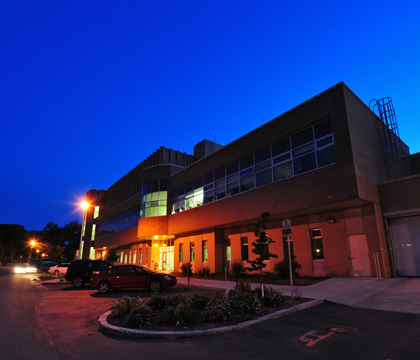 WCVM Veterinary Medical Centre at dusk
